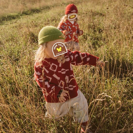 Roam Free - Red Wool Beanie