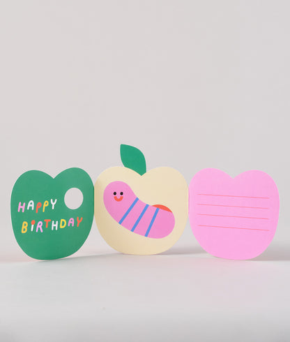 Apple Fold Out Birthday Card