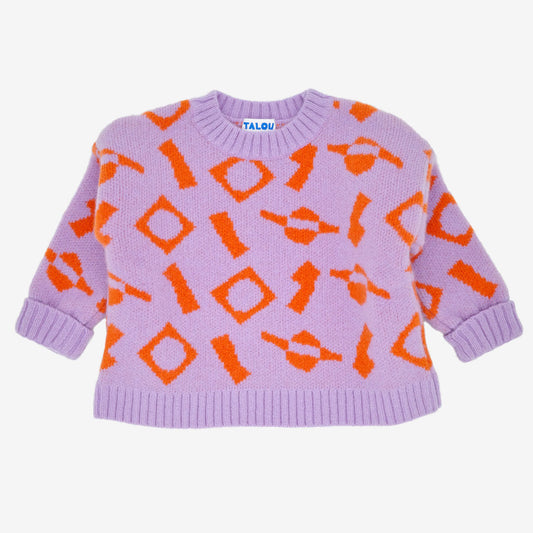 THE CUT AND STICK JUMPER - LILAC AND ORANGE - 2-4 YEARS