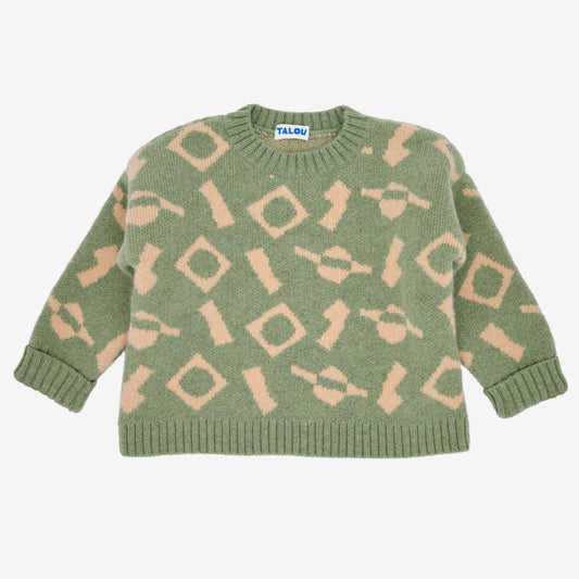 THE CUT AND STICK JUMPER - SAGE GREEN - 4-6 YEARS